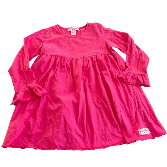 Ruffle Girl Size 16/18 Pink Ruffle Long Sleeve Tunic Top - Picture 1 of 4